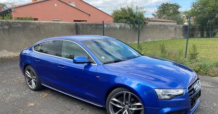 Audi A5 Sportback bleue Sepang 2.0 TDI 190 ch Quattro